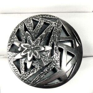 Addy Ronen LARGE Flower Round Sterling SILVER Ring